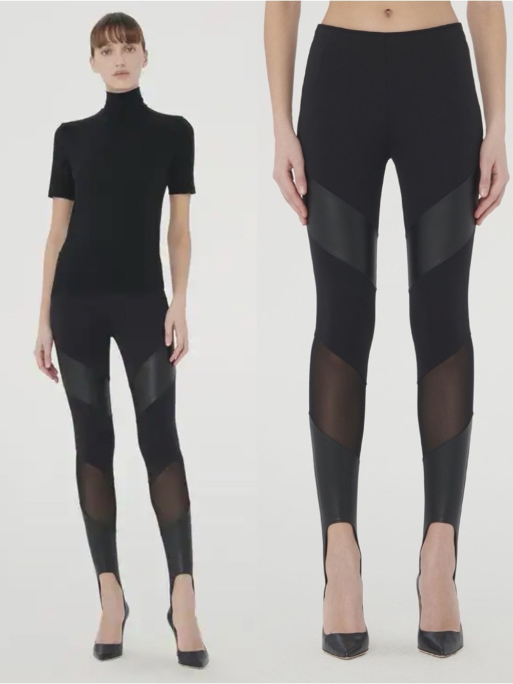 NWT Wolford Eco Vegan Stirrup Trousers Black US: 4 EU: 34